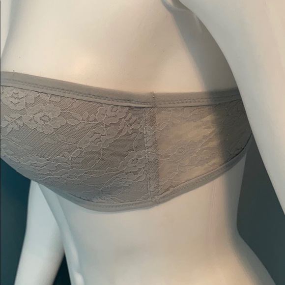 Victoria’s Secret PINK gray lace push up bandeau S - Picture 4 of 7